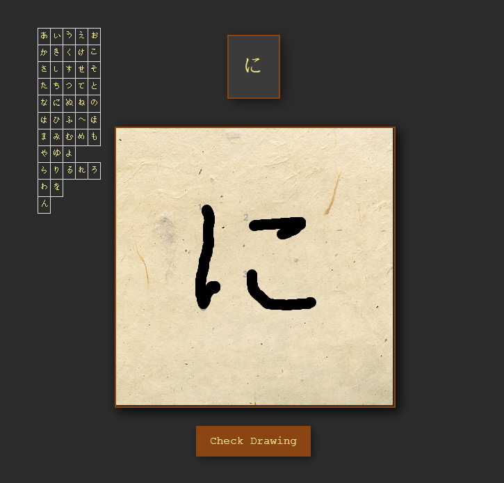 Draw Kana